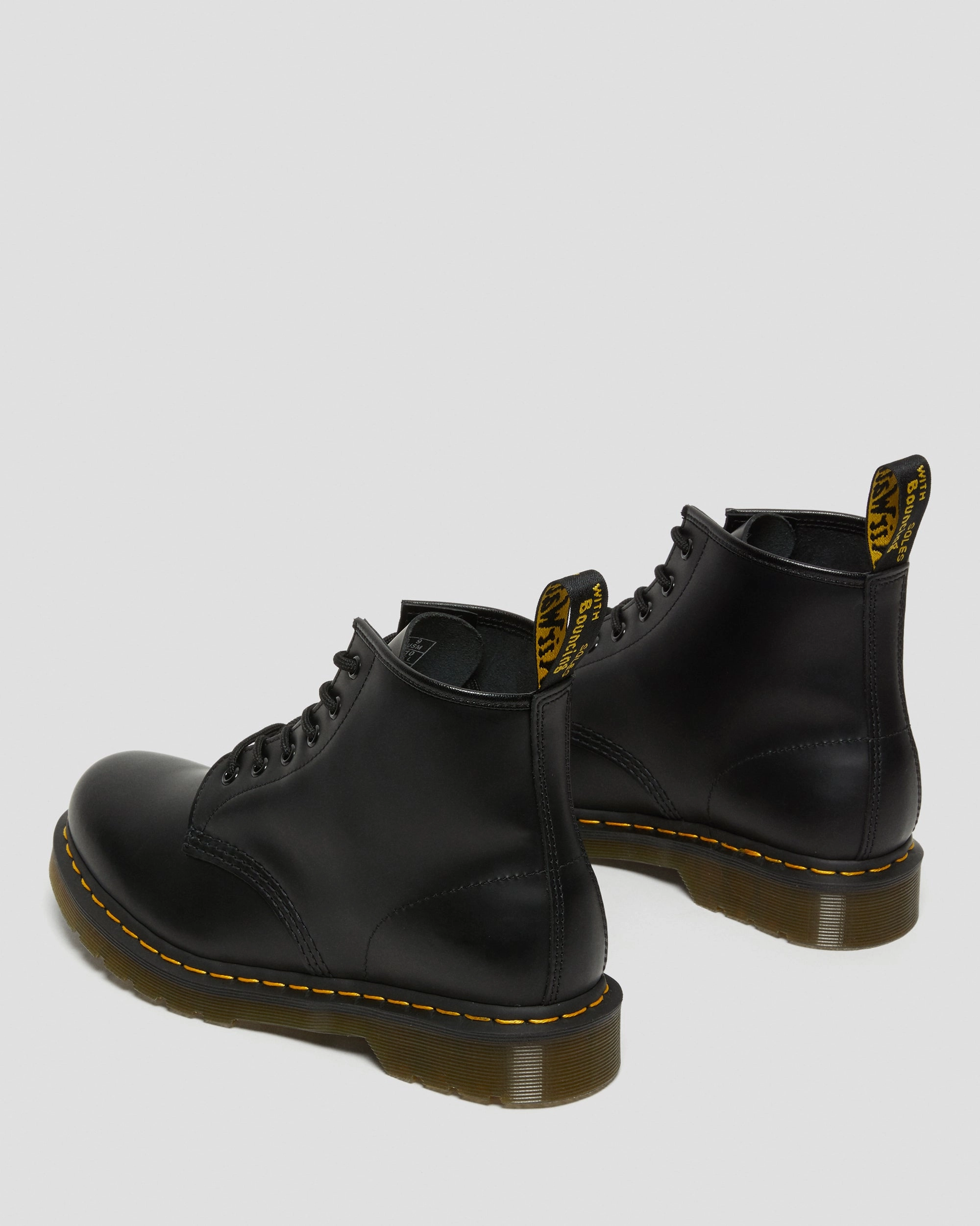 Essence Wear Streamlined Life 101 Yellow Stitch Smooth Leather Ankle Boots