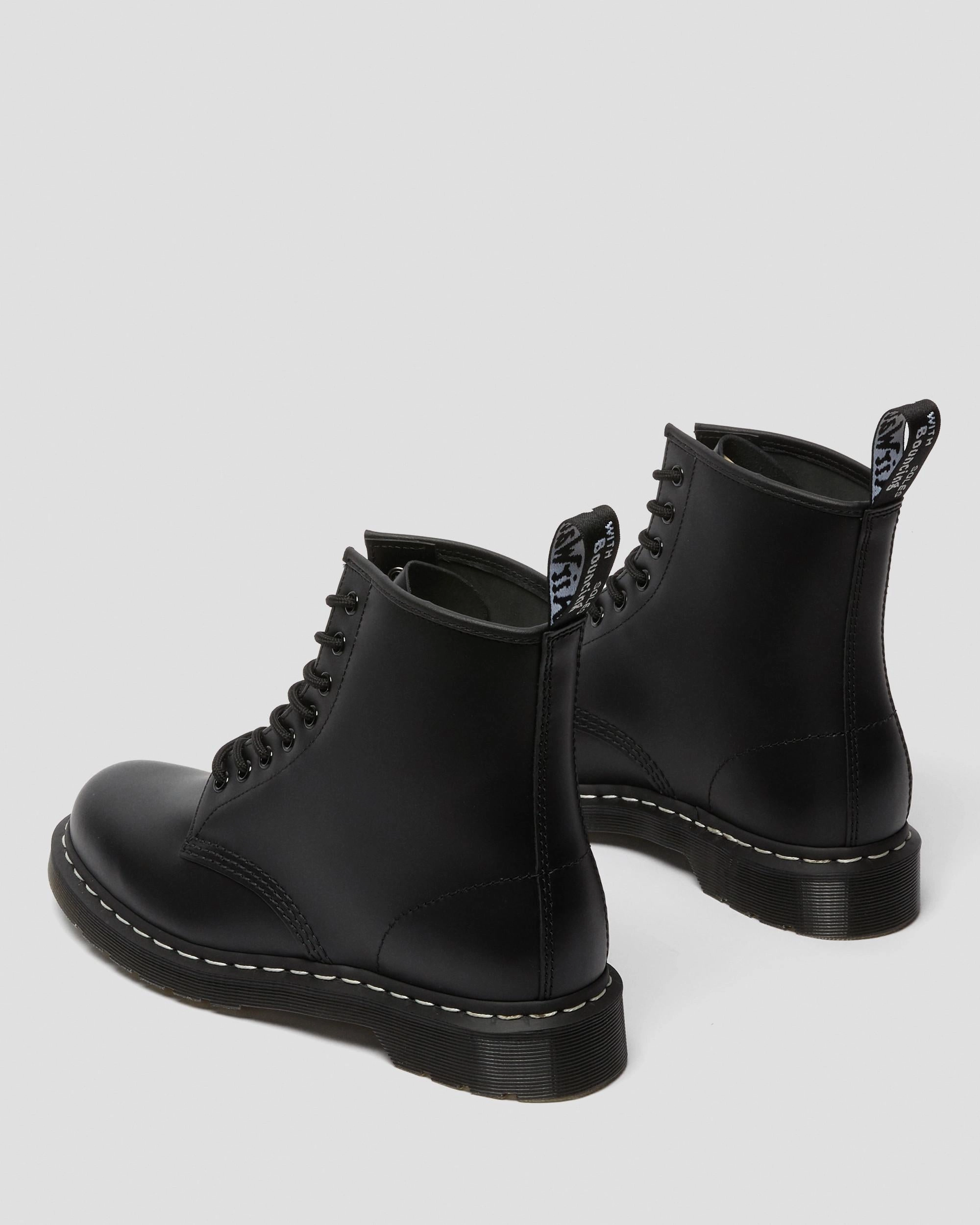 1460 White Stitch Polished Smooth Leather Ankle Boots City Uniform Cool Minimalism