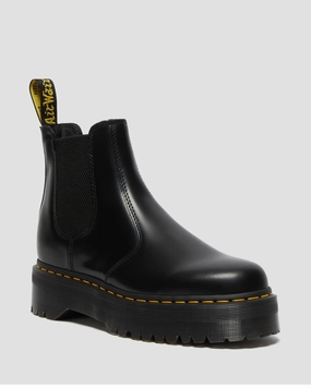 2976 Quad Polished Smooth Leather Boots Grounded Luxury
