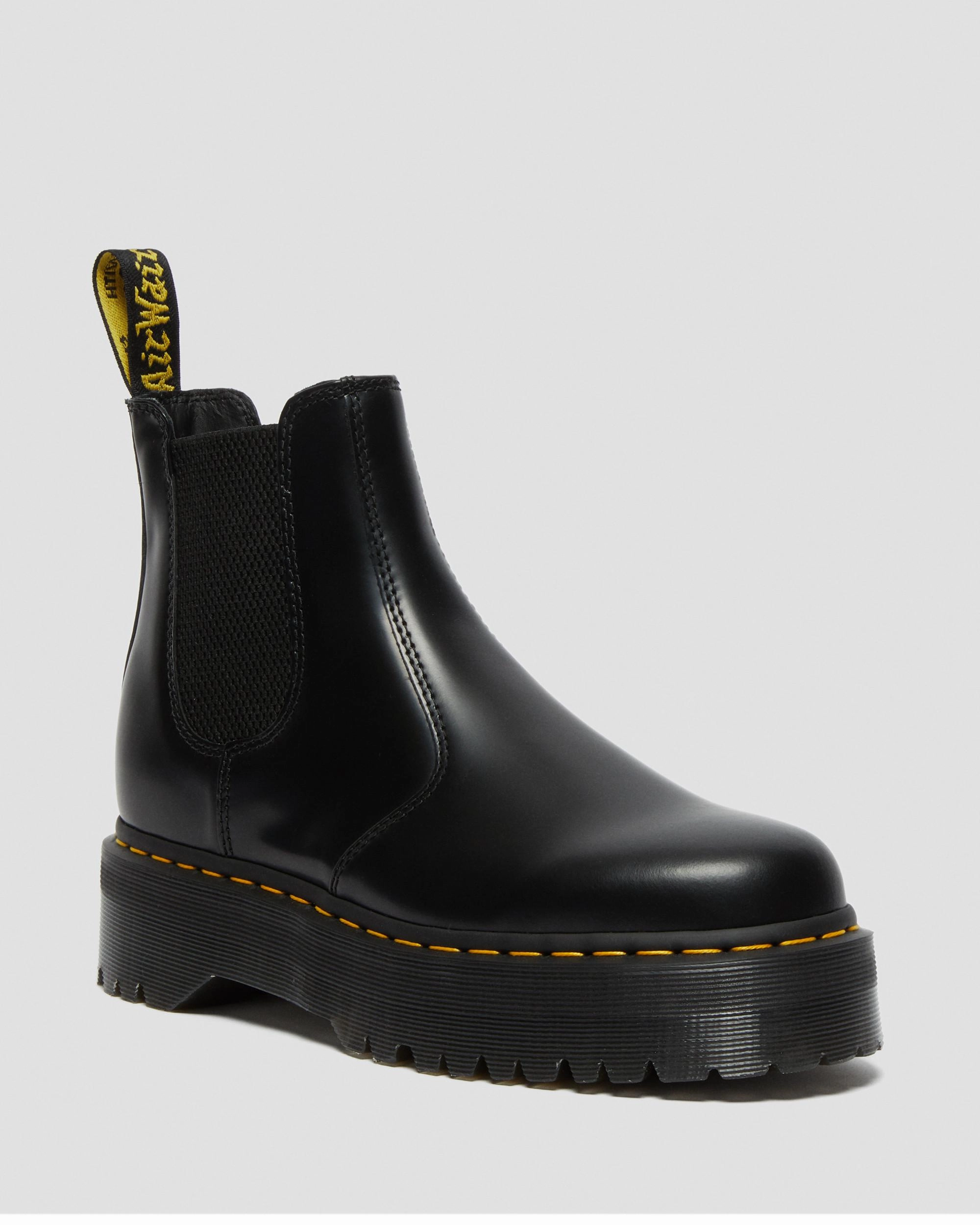 2976 Quad Polished Smooth Leather Boots Grounded Luxury