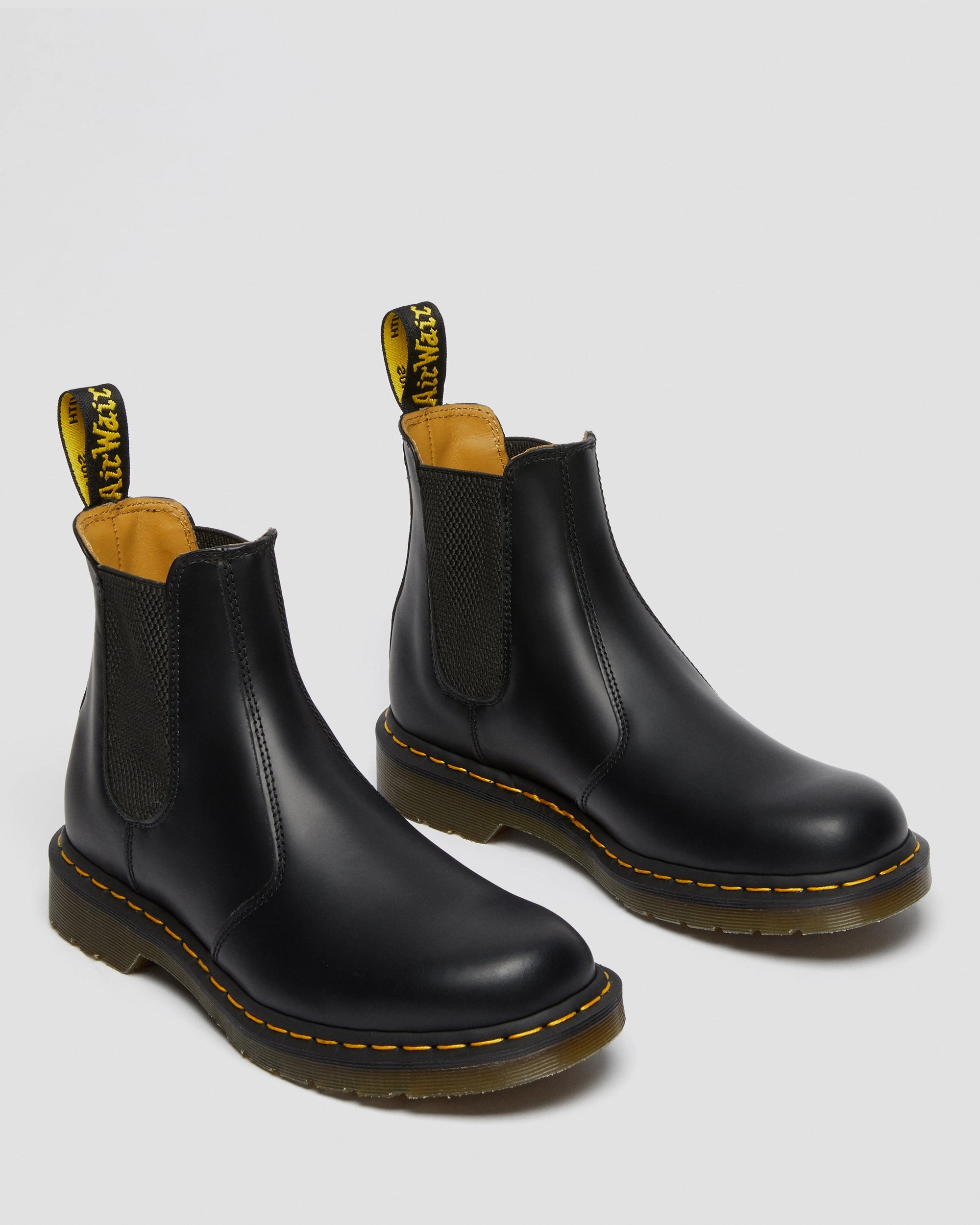 2976 Yellow Stitch Smooth Leather Boots Essence Wear Daily Clarity