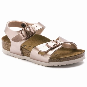Birkenstock Rio Kids Bf Electric Metallic Copper Sandal Refined Edgewear