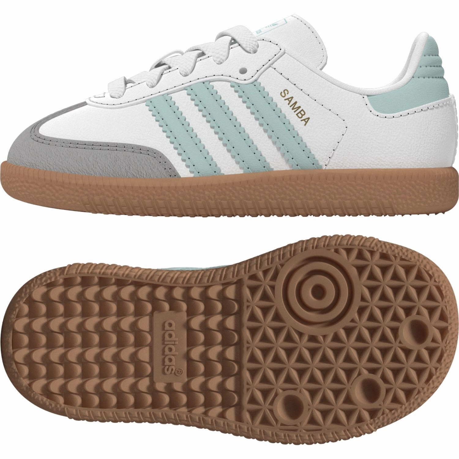 Adidas Originals Ftwr White/Semi Flash Aqua/Gum 3 Samba Og El I Sneakers Comfort All Ways Light-Living