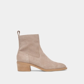 Bili H2O Booties Taupe Suede Modern Build Quiet City Style