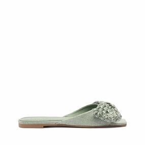 City State Bold And Clean Lienne Straw Flat Sandal
