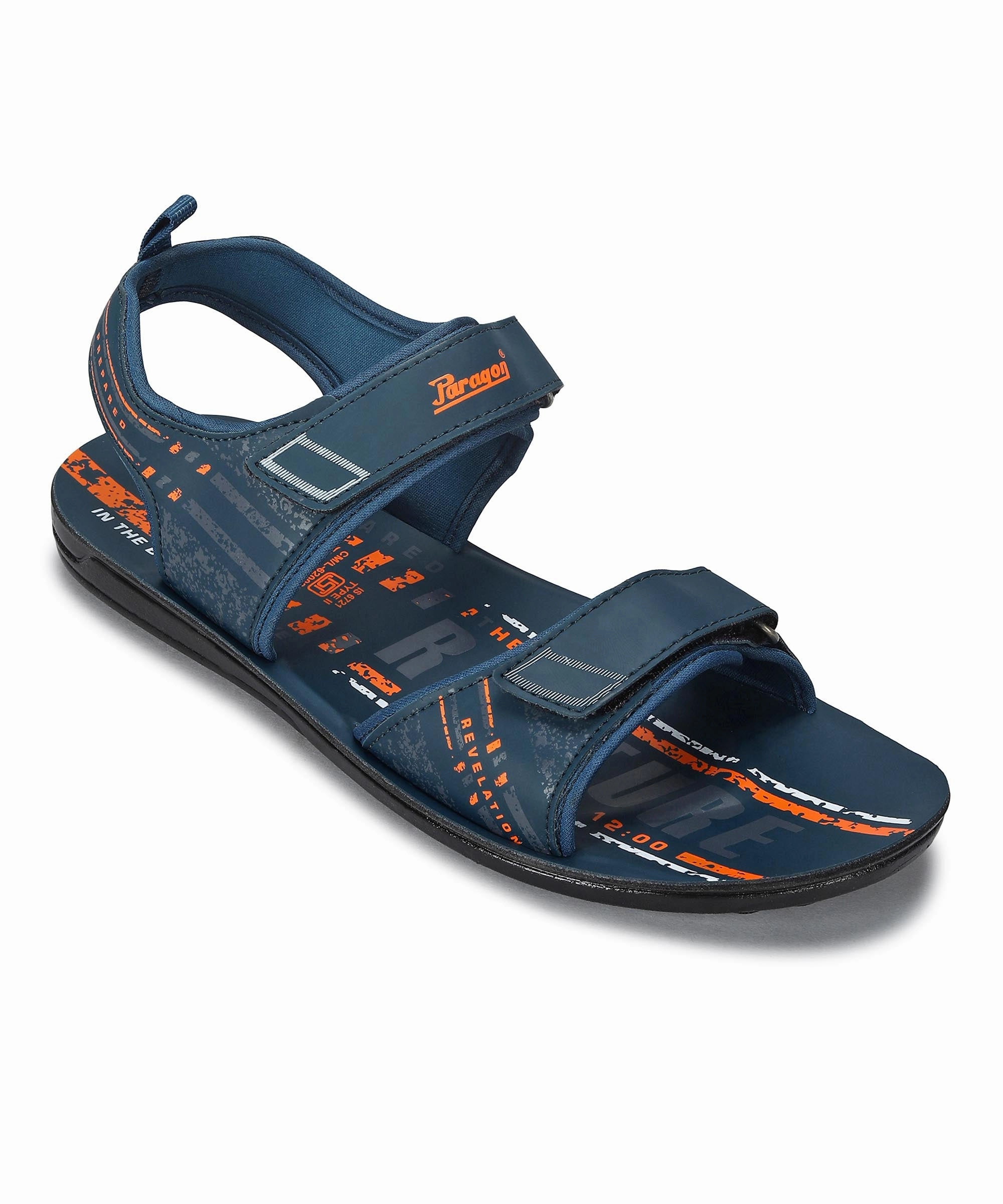 Clean City Core Paragon Men'S Stylish Lightweight & Durable Blue Velcro Dailywear Sandals