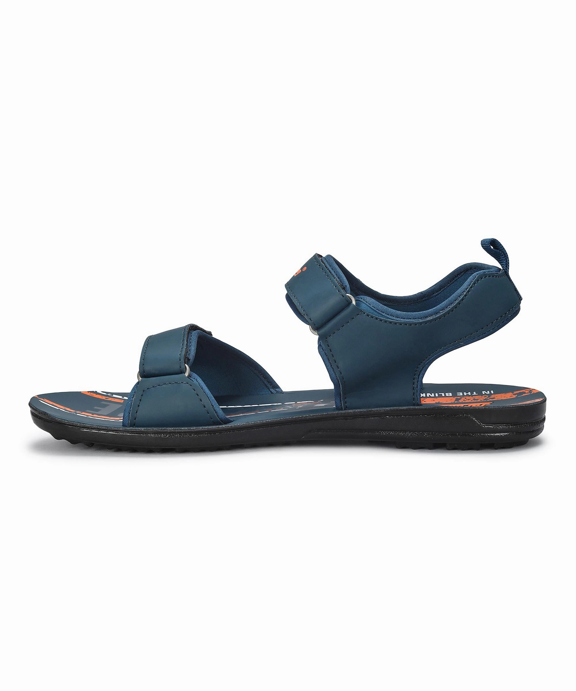 Fit-Flow Everyday Comfort Paragon Men'S Stylish Lightweight & Durable Blue Velcro Dailywear Sandals