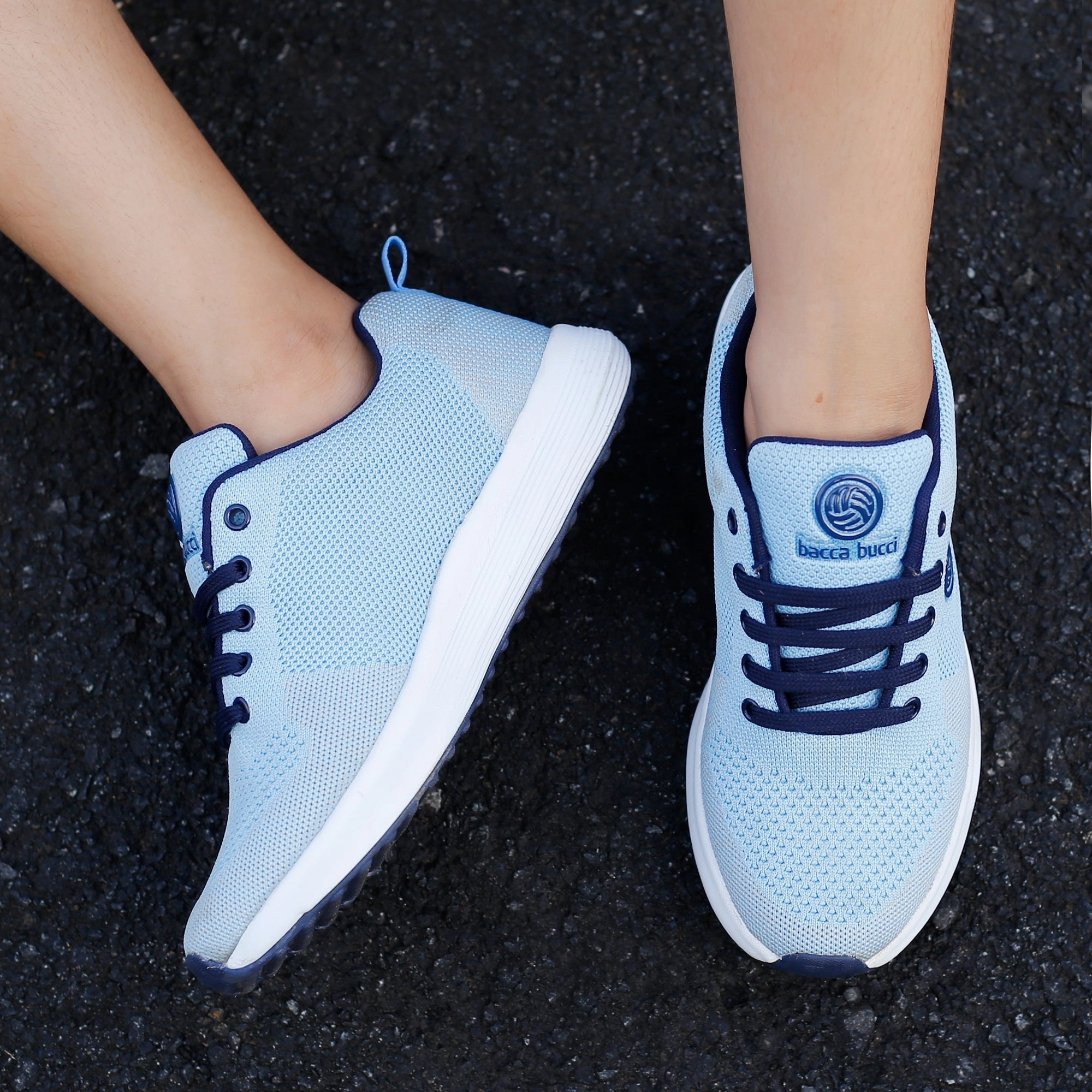 Bacca Bucci Tokyo Women Shoes | Sky Blue Casual Sneakers For Women Motion Meets Design