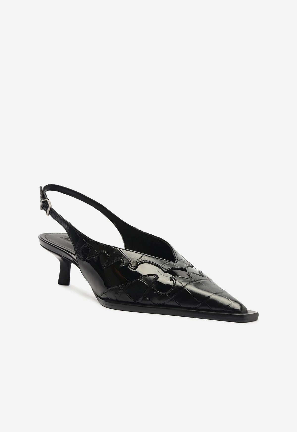 Easy Polish Balanced Design Daria Sling Patent Leather Pump