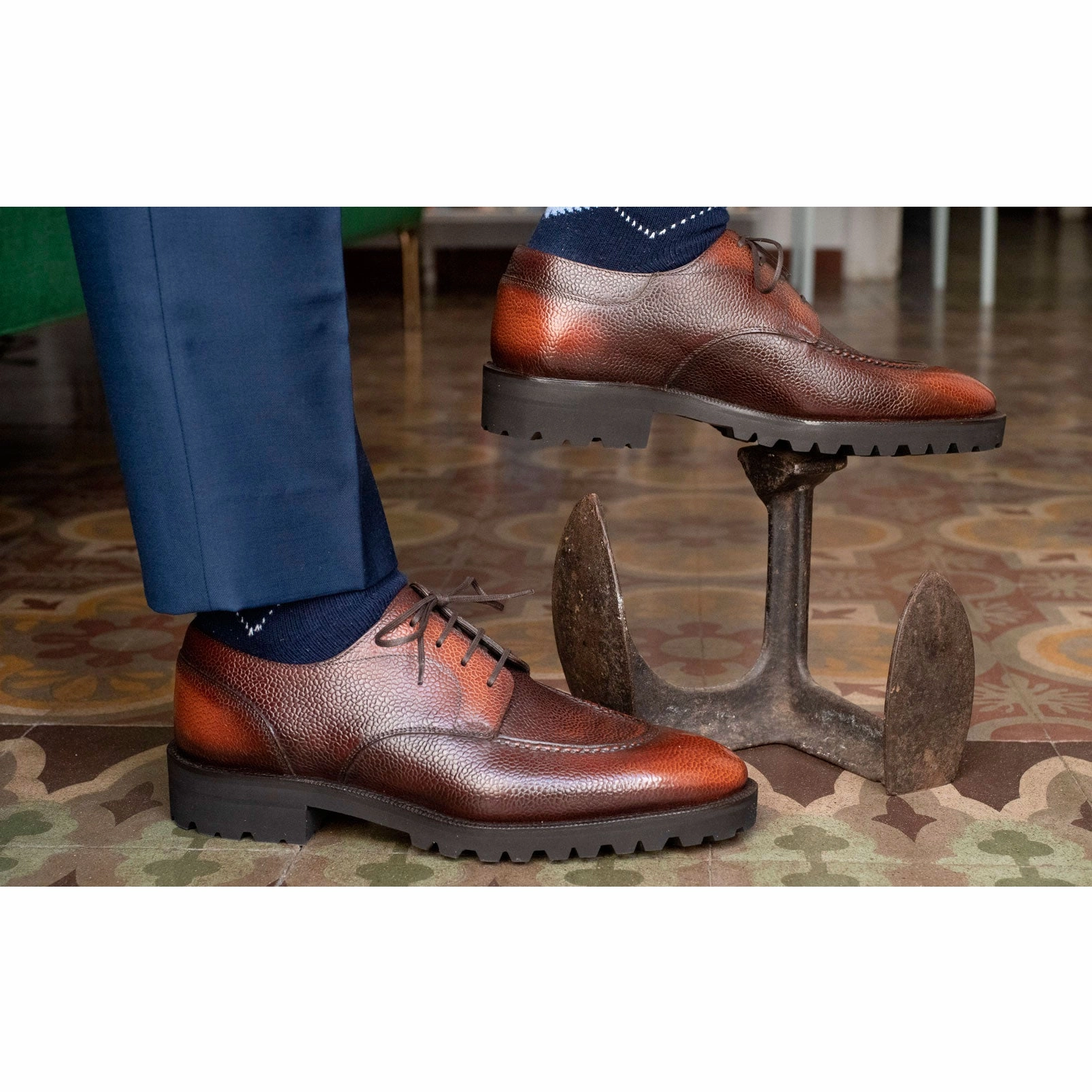 Your City System Next-Gen Vibe Gaspar Derby Mto - 3D Brown & Cognac Patina
