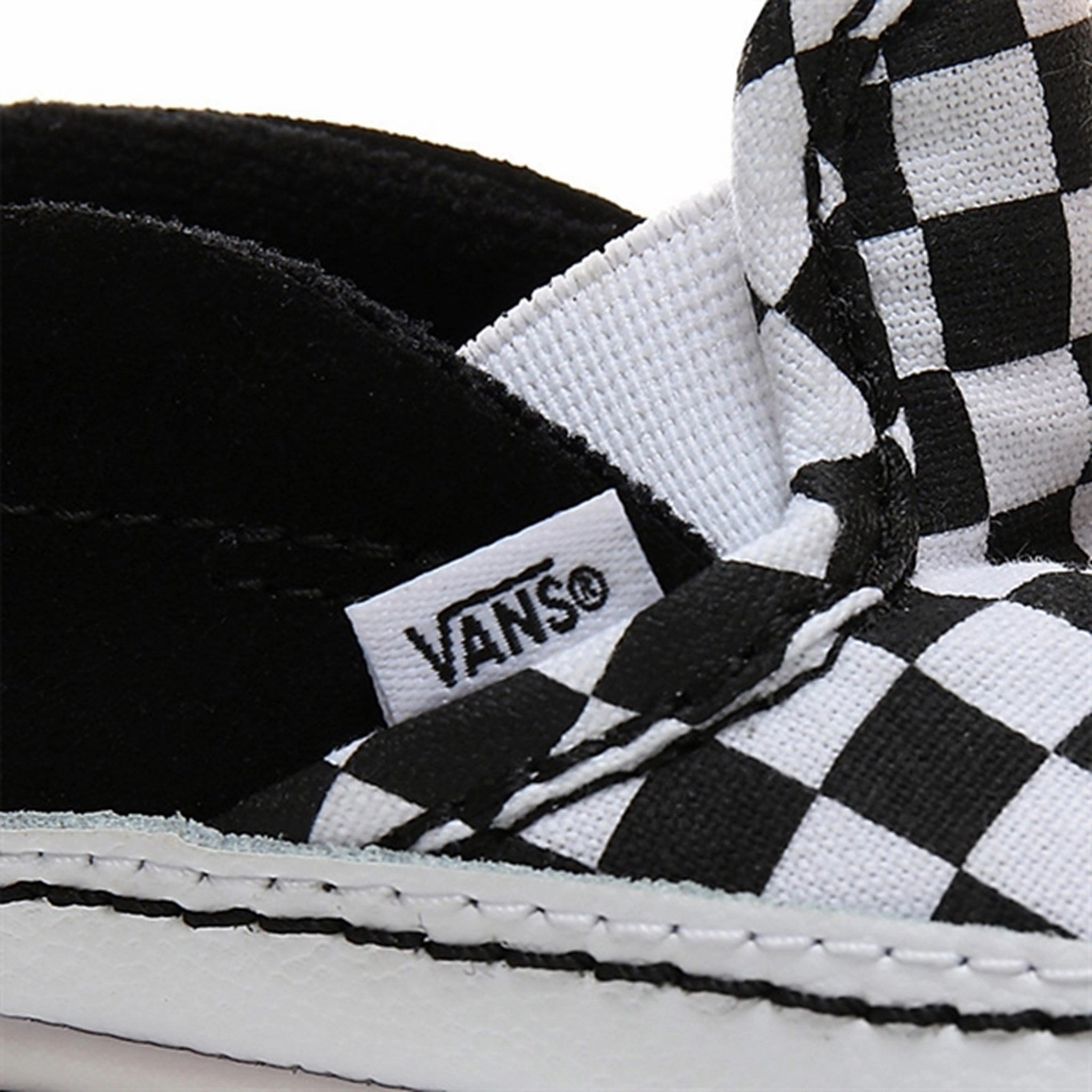 Live Refined Vans In Slip-On V Crib Sneakers Checker Black/True White