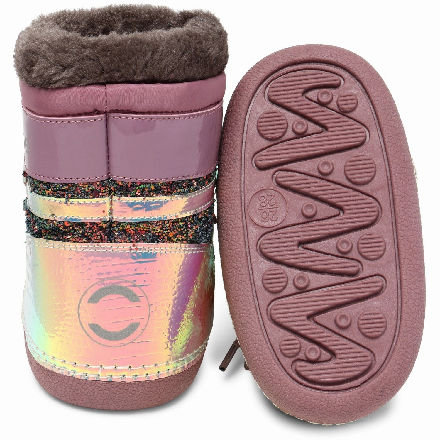 Layer Light Timeless Motion Mikk-Line Rose Brown Snow Boots Glitter