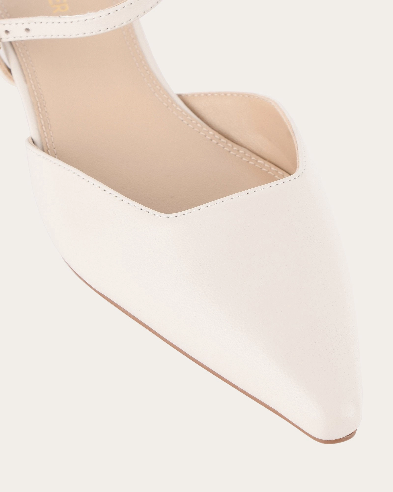 Virginie Dress Flats Off White Leather Contemporary Vibes Bold Looks