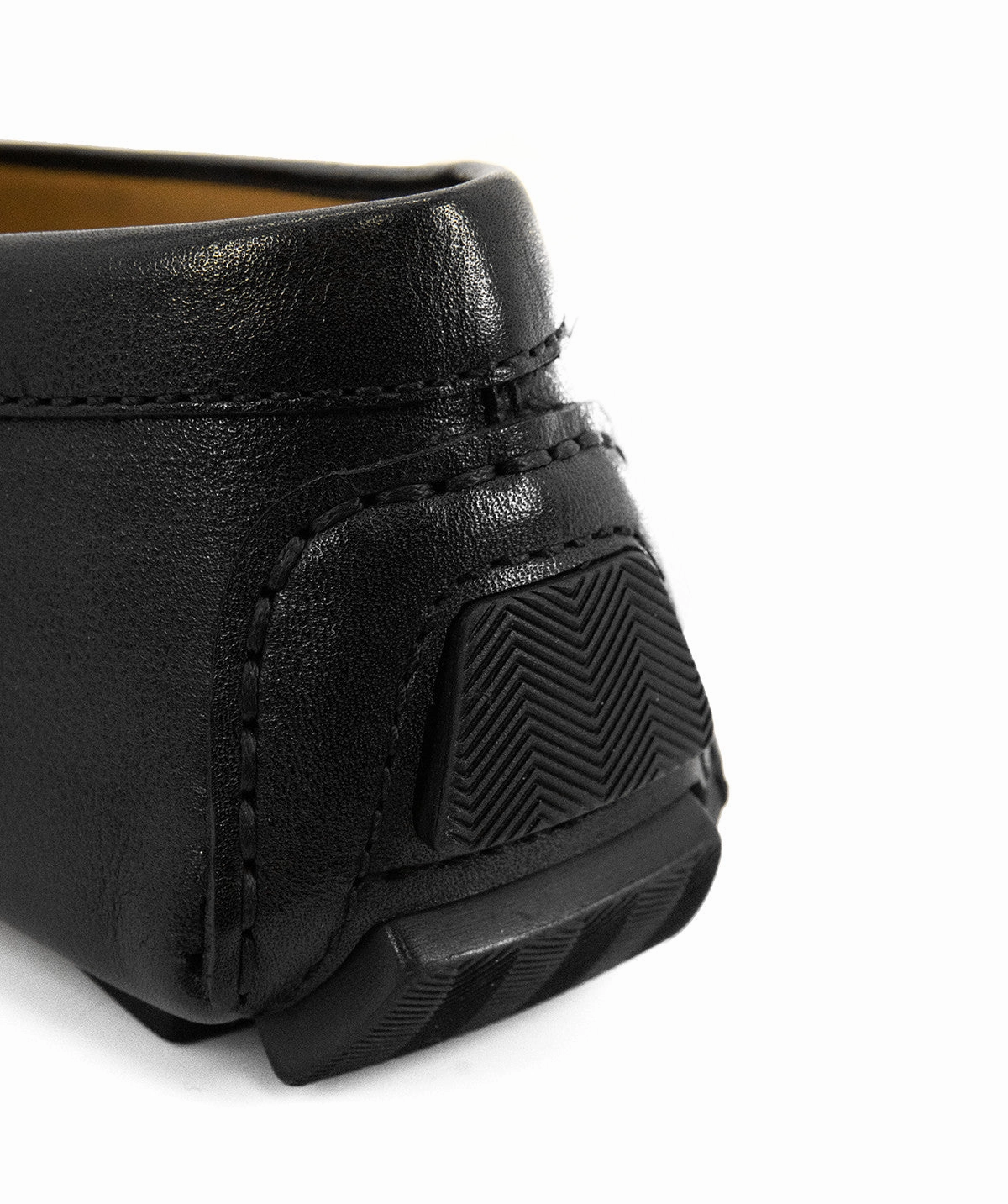 Marbella Grained Black Moccasin Sleek Routine