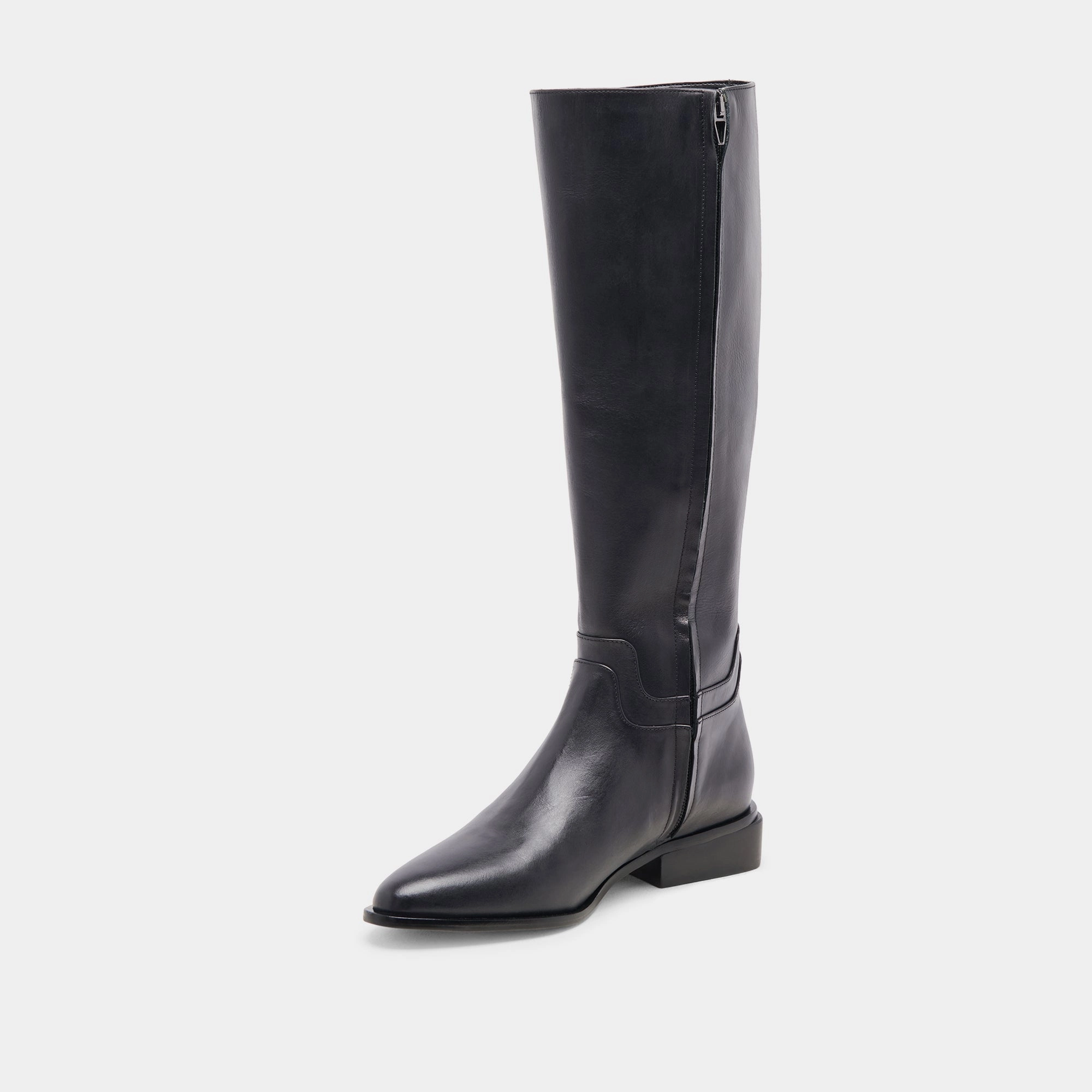 Vibe-Driven Gear Unified Fit Verdi Wide Calf Boots Black Leather