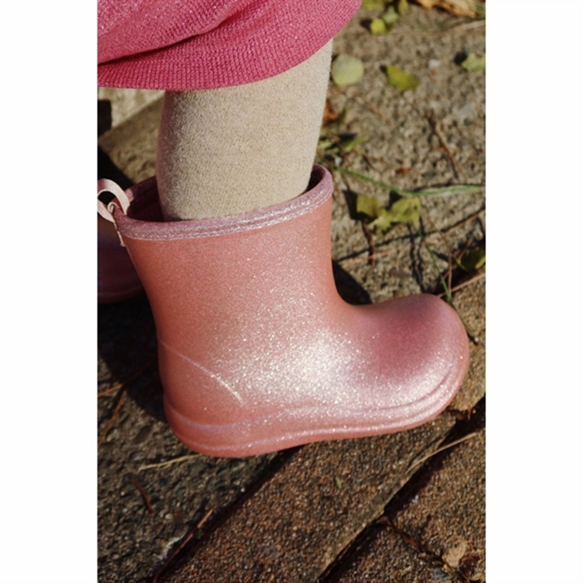 Konges Sl?Jd Luc Lightweight Glitter Rubber Boots Glitter Rose Movement Layers Express In Ease