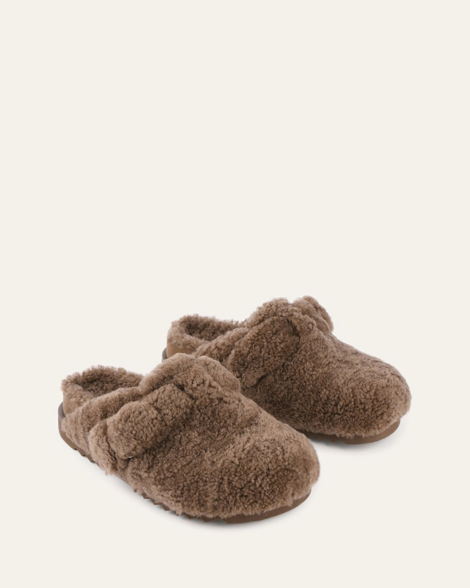 Function-Refined Junie Casual Flats Taupe Shearling