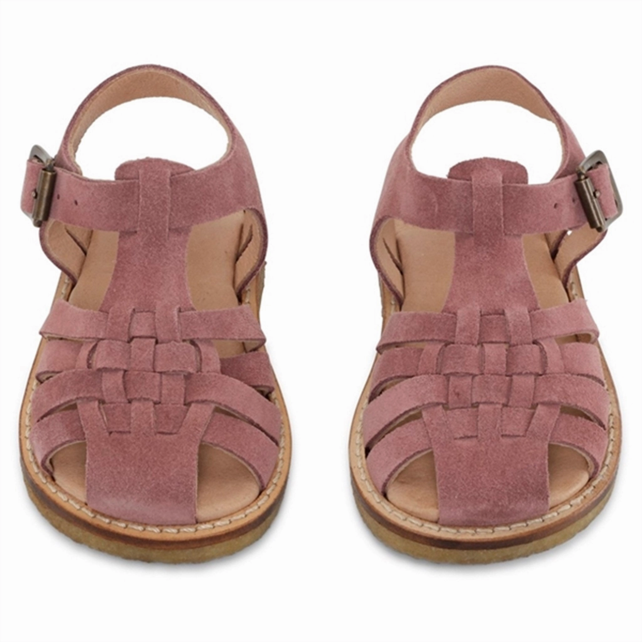 Konges Sl?Jd Minou Sandals Ruskind Brown Rose Adapted Living Future-Forward Comfort