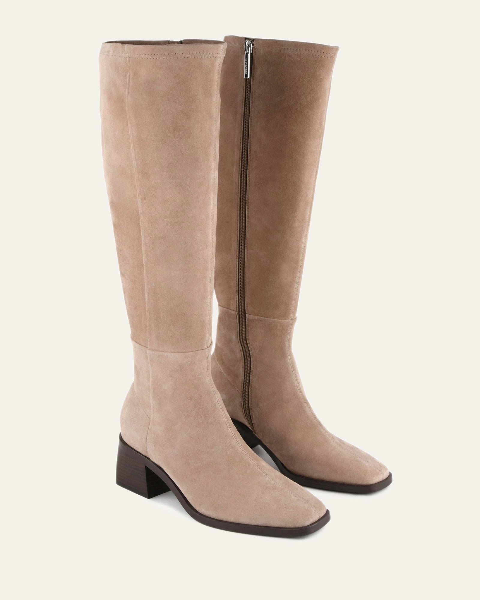 Queenie Knee Boots Taupe Suede Built For Real