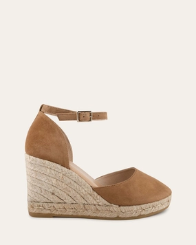 Cairo High Heel Espadrilles Camel Suede Rhythm Inspired Core Aesthetic