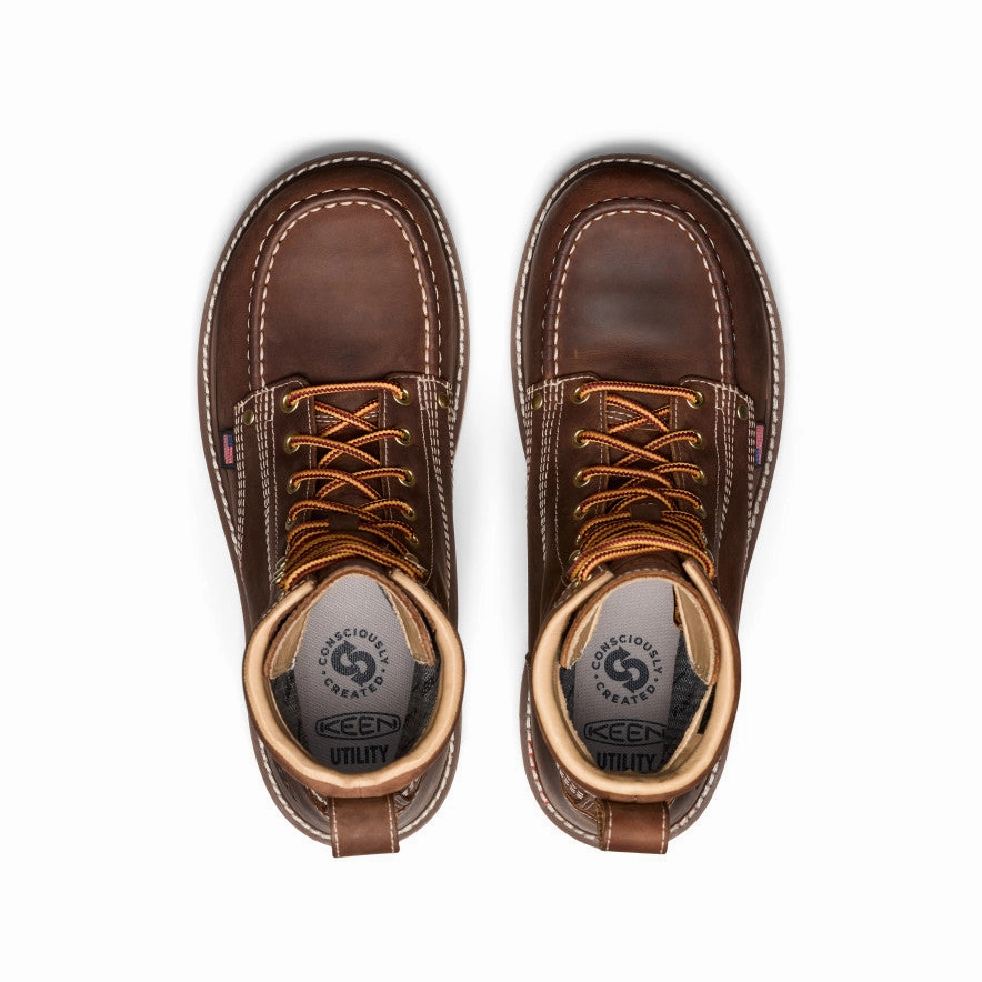 Wearable System Men'S Liberty 8" Waterproof Boot (Carbon Toe)  |  Chestnut/Gum