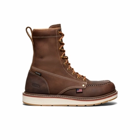 Elevated Simplicity Go Anywhere Men'S Liberty 8" Waterproof Boot (Carbon Toe)  |  Chestnut/Gum