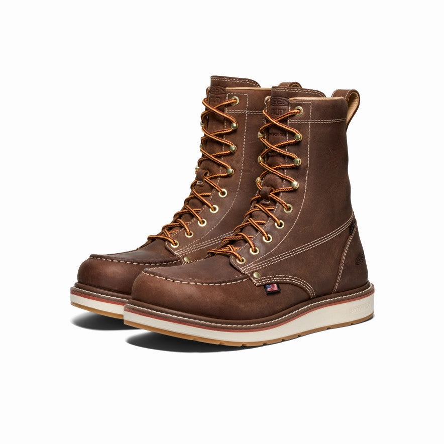 Men'S Liberty 8" Waterproof Boot (Carbon Toe)  |  Chestnut/Gum Fluid Design