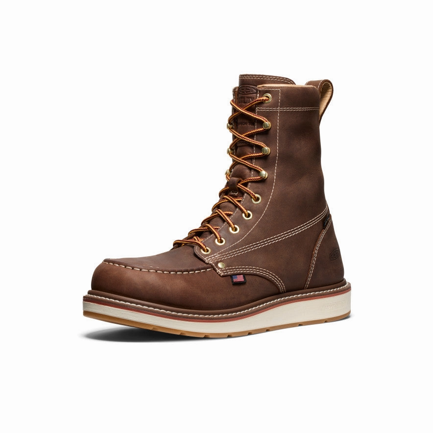Clean Direction Cool And Clean Men'S Liberty 8" Waterproof Boot (Carbon Toe)  |  Chestnut/Gum