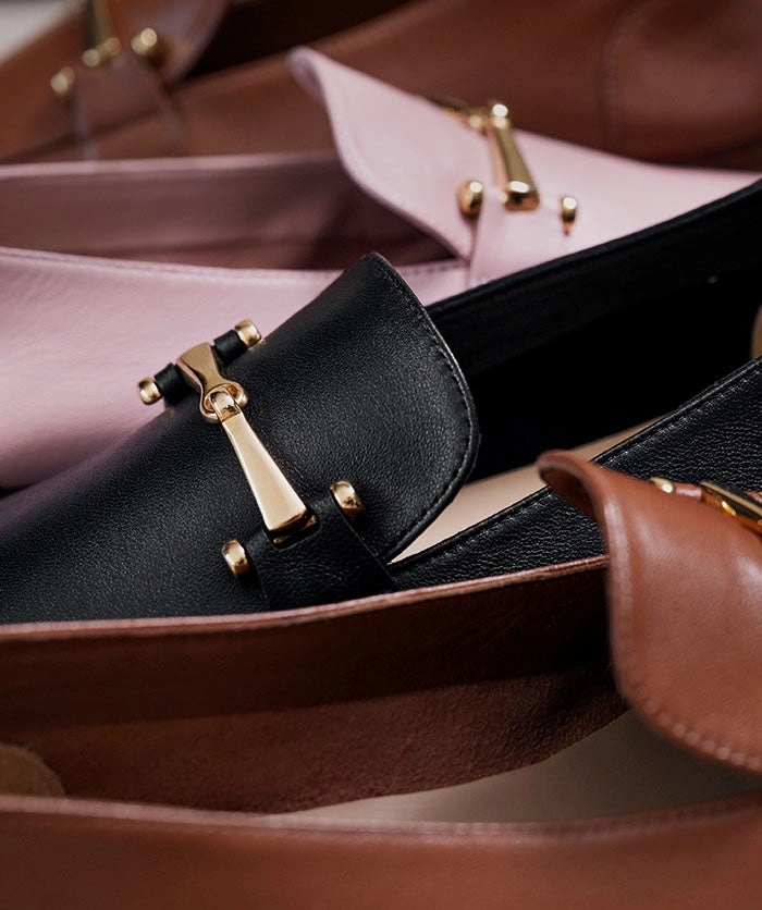 Amlie Black Moccasins Urban Focus