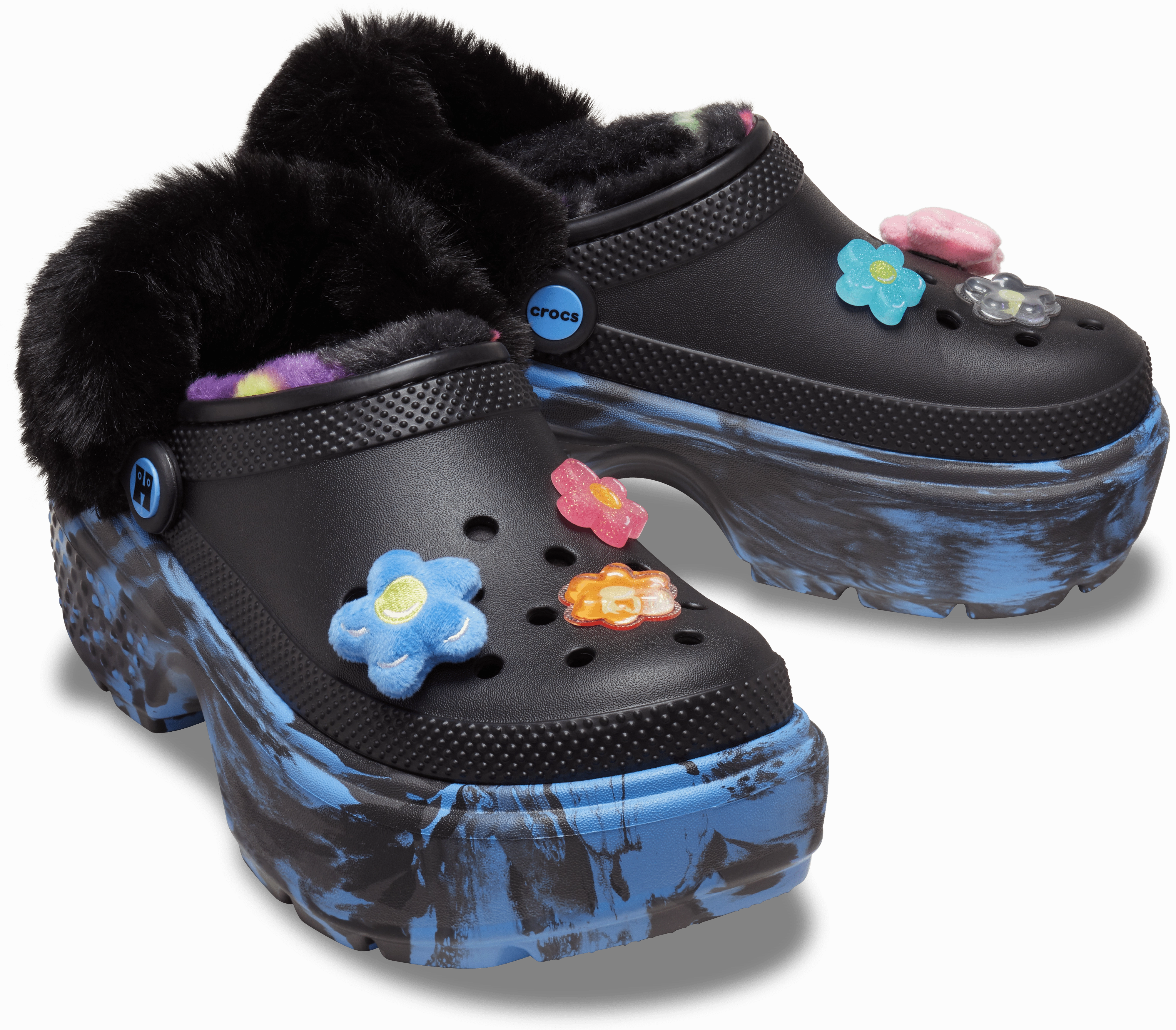 Living In Style Happy Socks X Crocs Stomp Lined Clog Bundle
