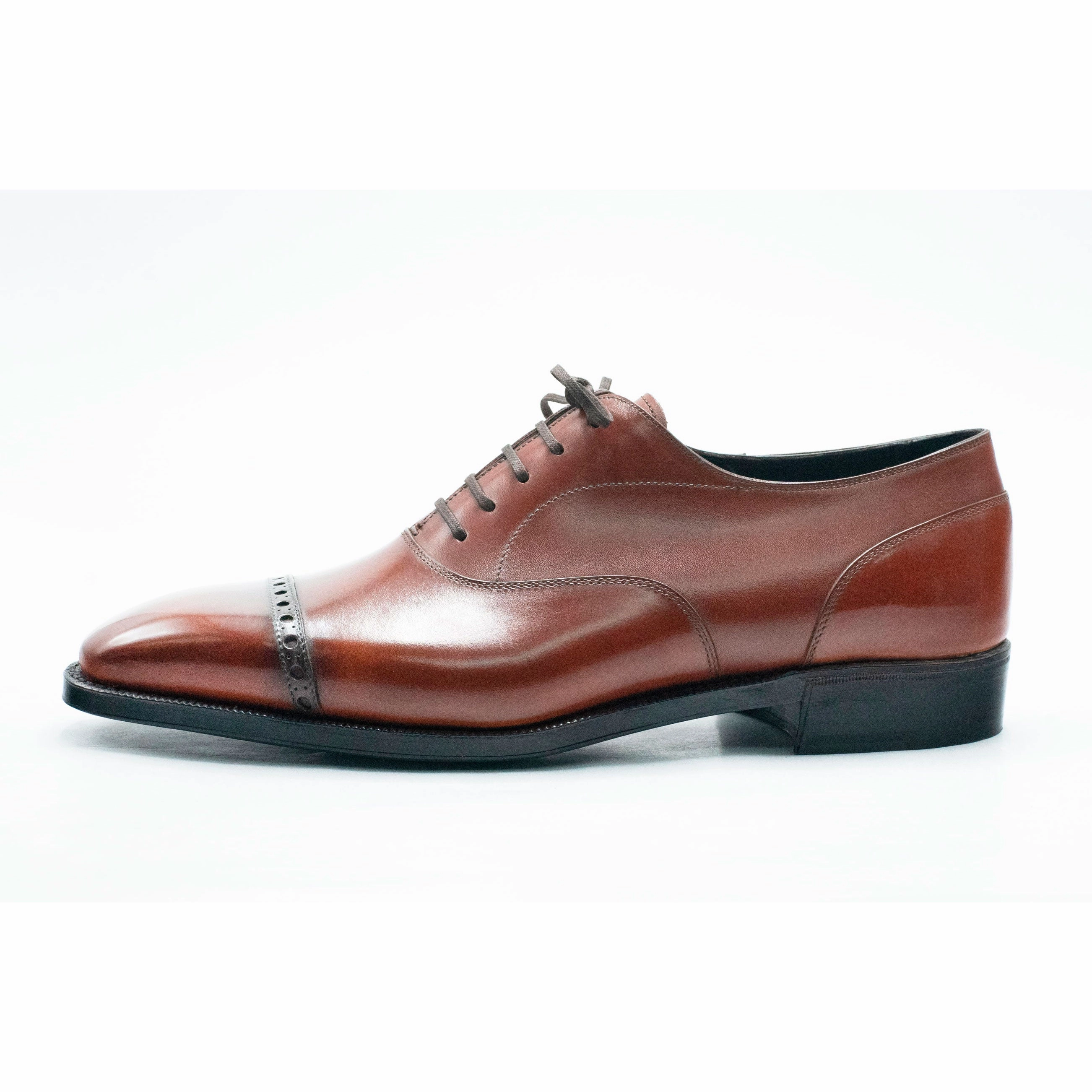 Mario Oxford Shoe - Cognac Box Calf Leather Urban Inspired Dynamic Presence