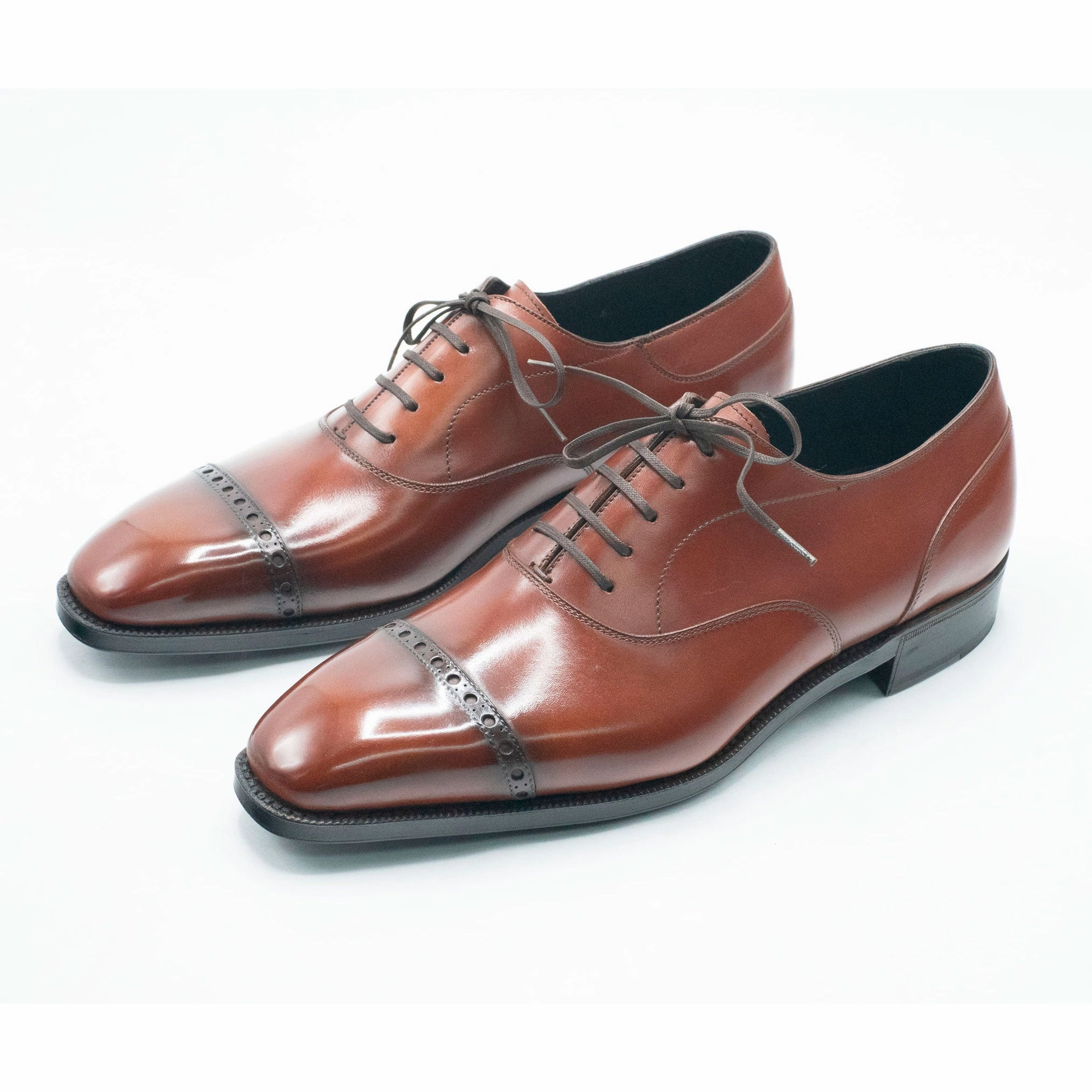 Mario Oxford Shoe - Cognac Box Calf Leather Clarity In Motion Design Under Control
