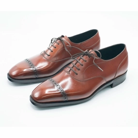 Mario Oxford Shoe - Cognac Box Calf Leather Clarity In Motion Design Under Control