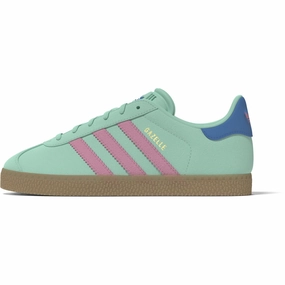 Adidas Originals Clear Mint/Bliss Pink/Bright Blue Gazelle J Sneakers Layer Mindset