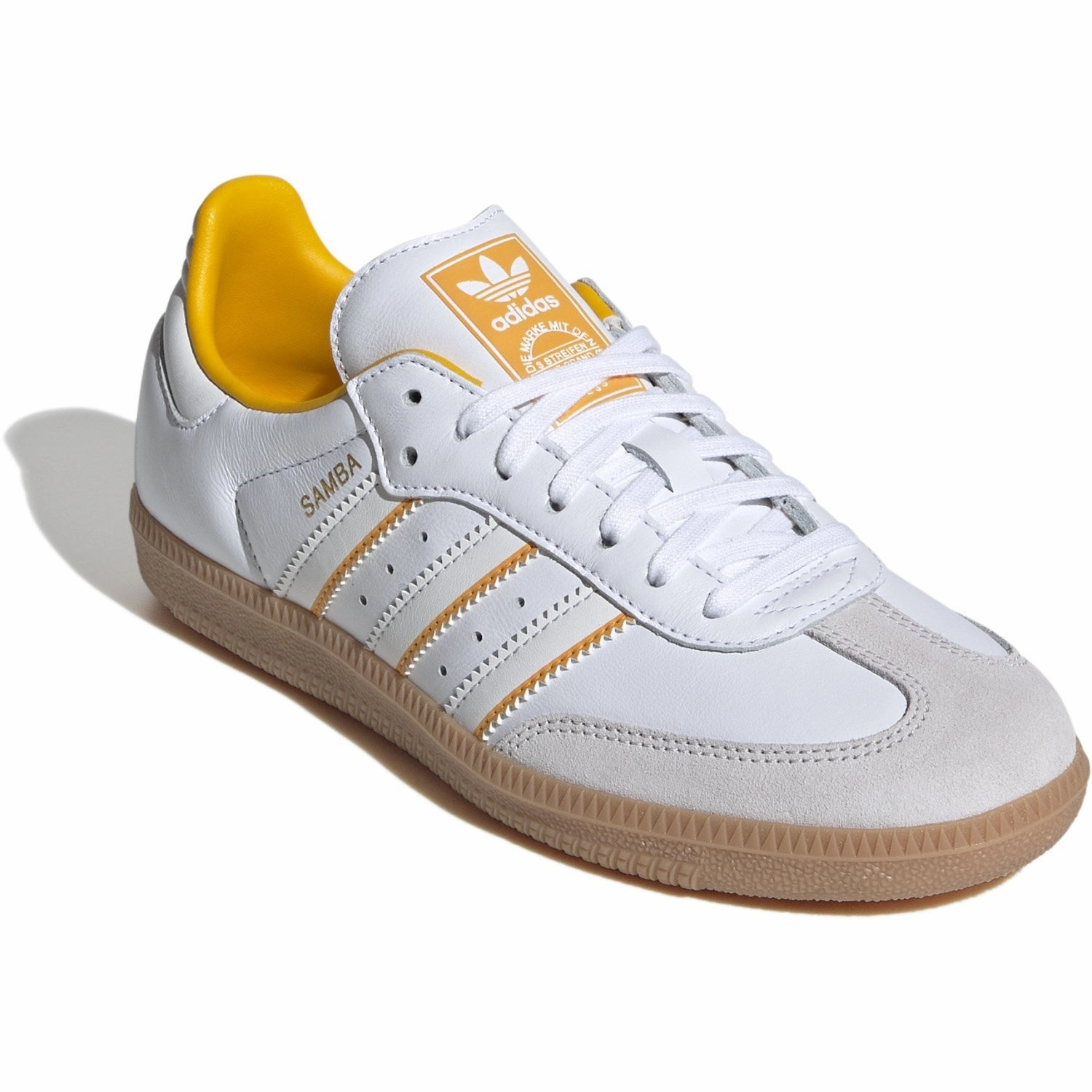 Adidas Originals Cloud White/Crystal White/Crew Yellow Samba Og J Sneakers Soft Urban Core