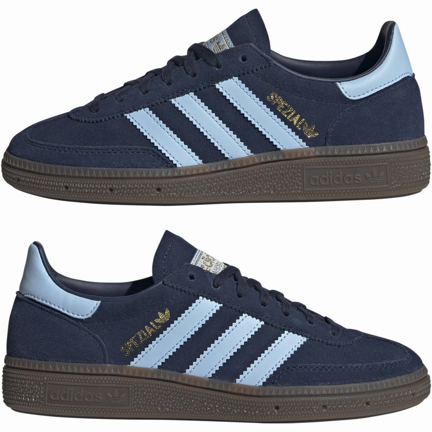 Adidas Originals Collegiate Navy/Clear Sky/Gum5 Handball Spezial J Sneakers Elevated Basics Understated Utility