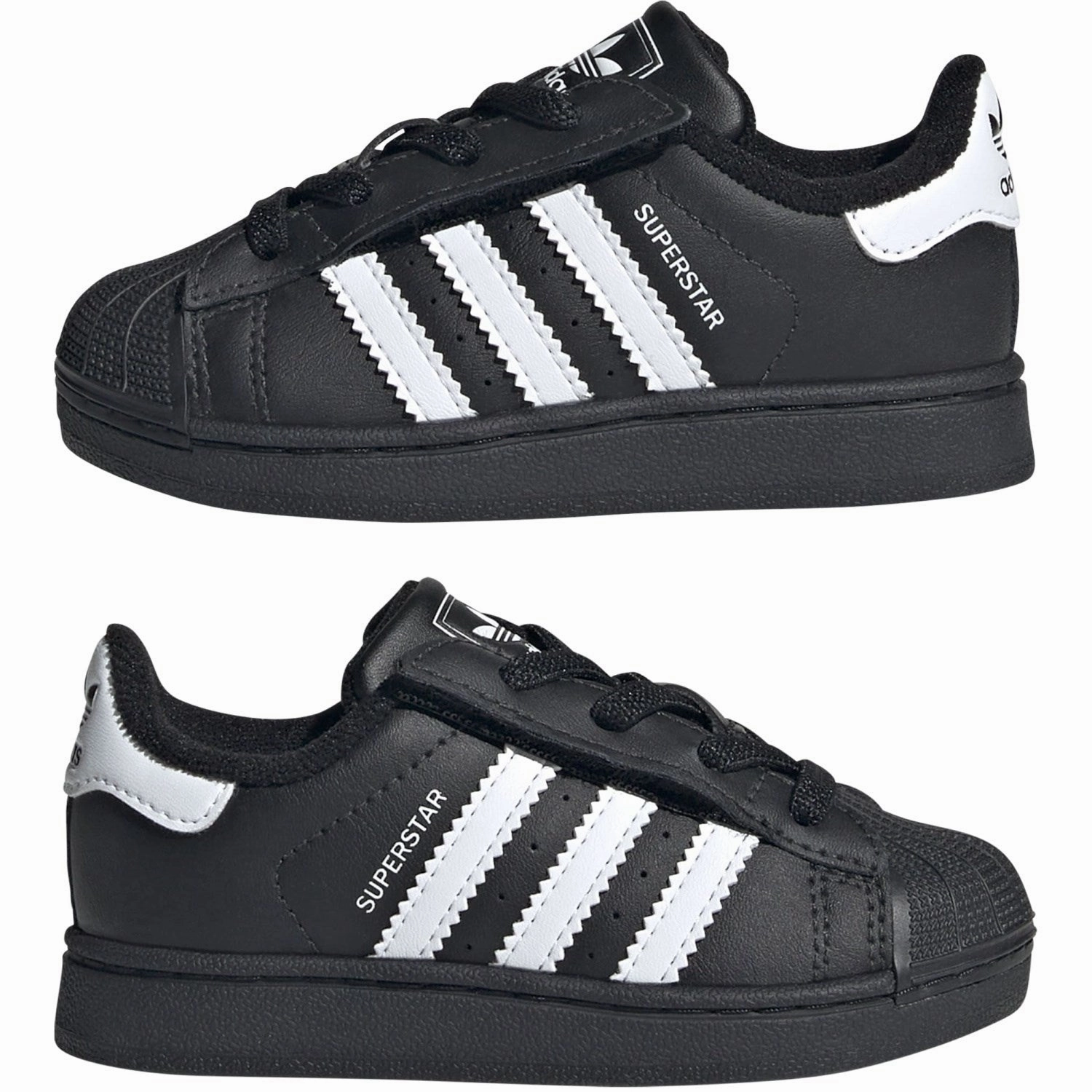 Adidas Originals Core Black/Ftwr White/Core Black Superstar Ii Cf El I Sneakers Flex And Fit