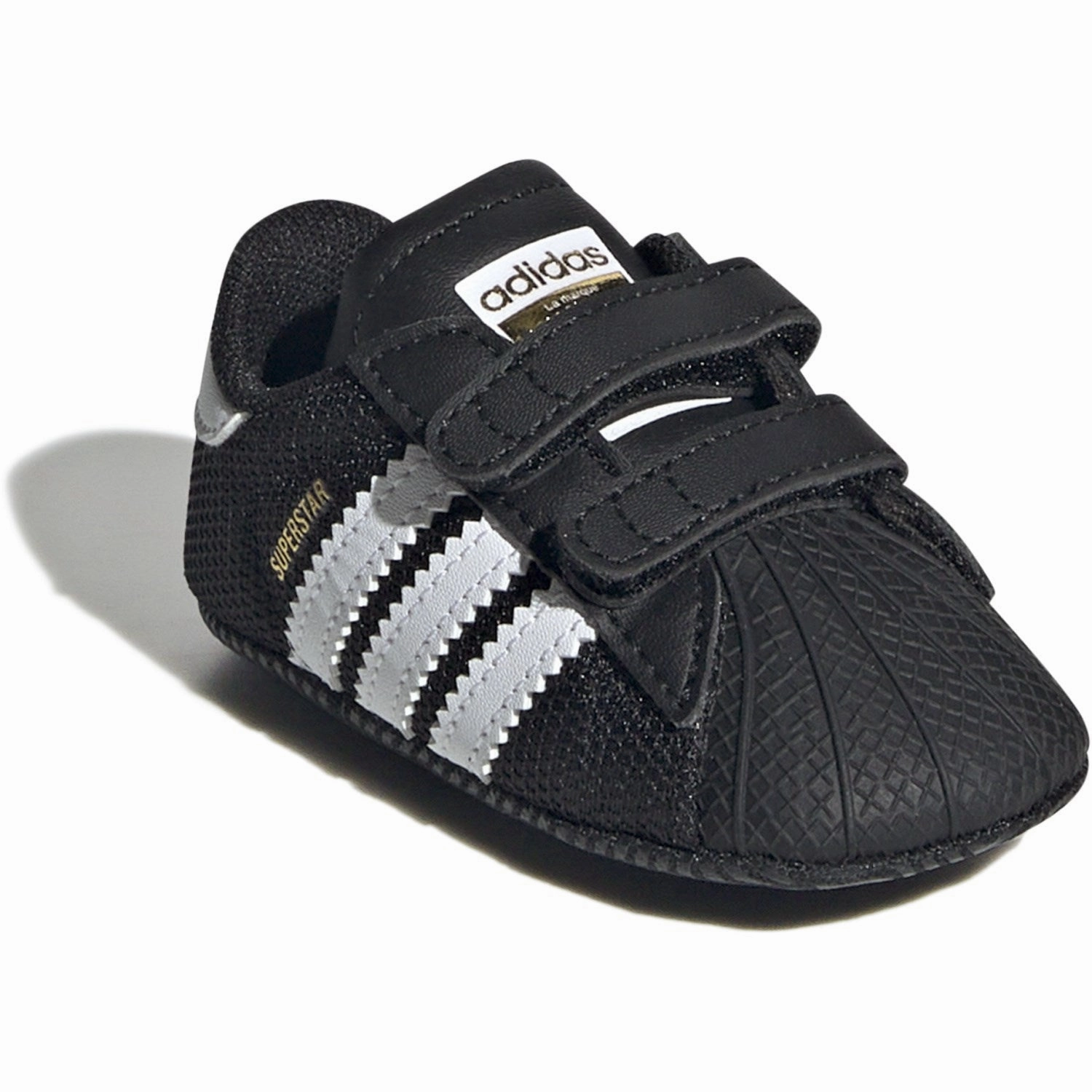 Your Everyday Edge Adidas Originals Core Black/Ftwr White/Gold Met. Superstar Crib Sneakers