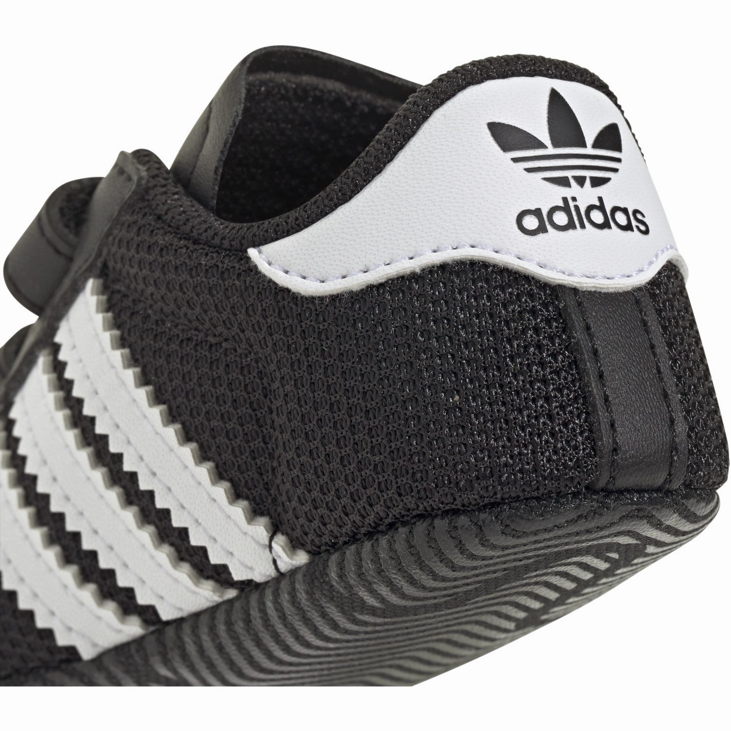Adidas Originals Core Black/Ftwr White/Gold Met. Superstar Crib Sneakers Crafted Fit