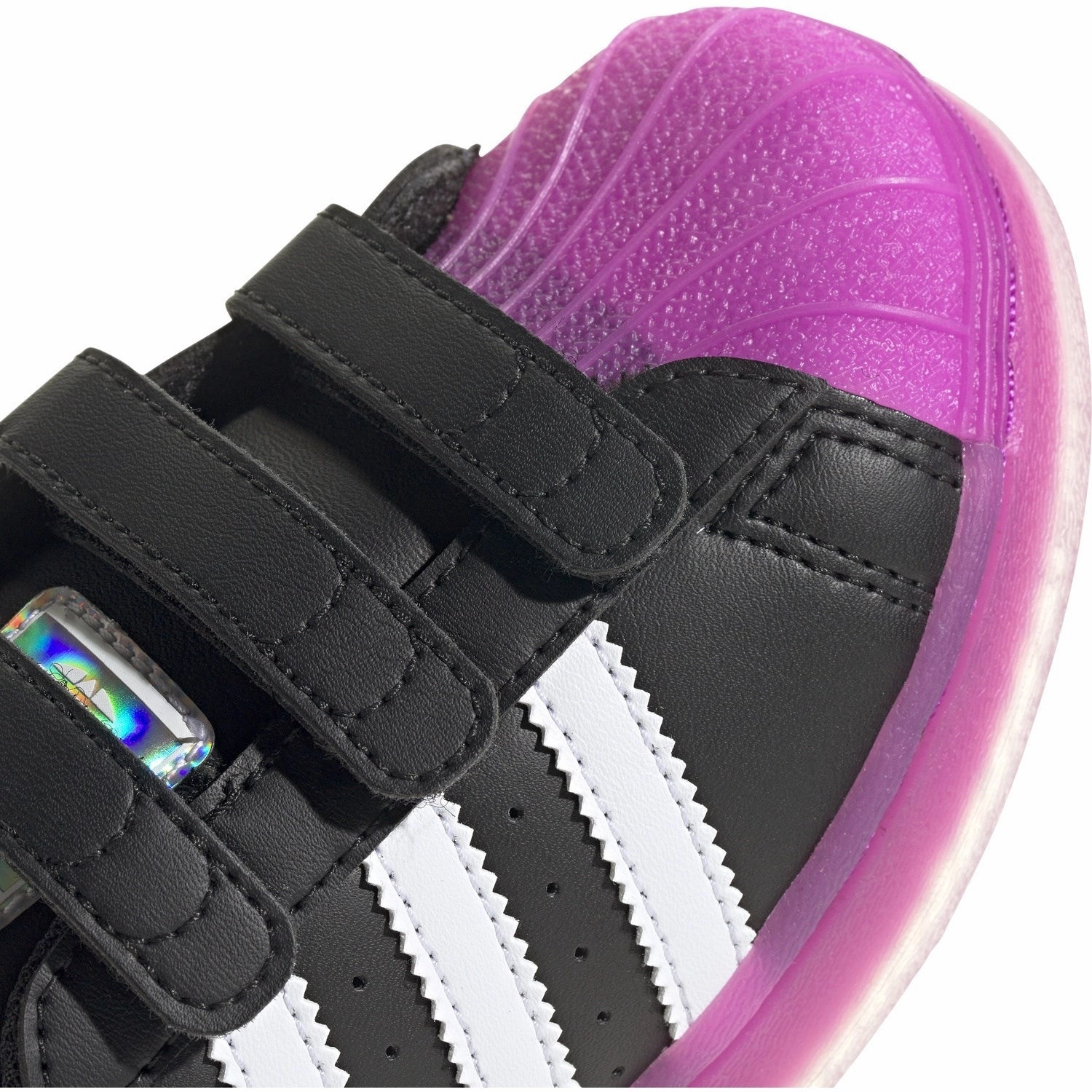 Adidas Originals Core Black/Purbur/Cloud White Superstar Led Lights Cf C Sneakers Essence Wear