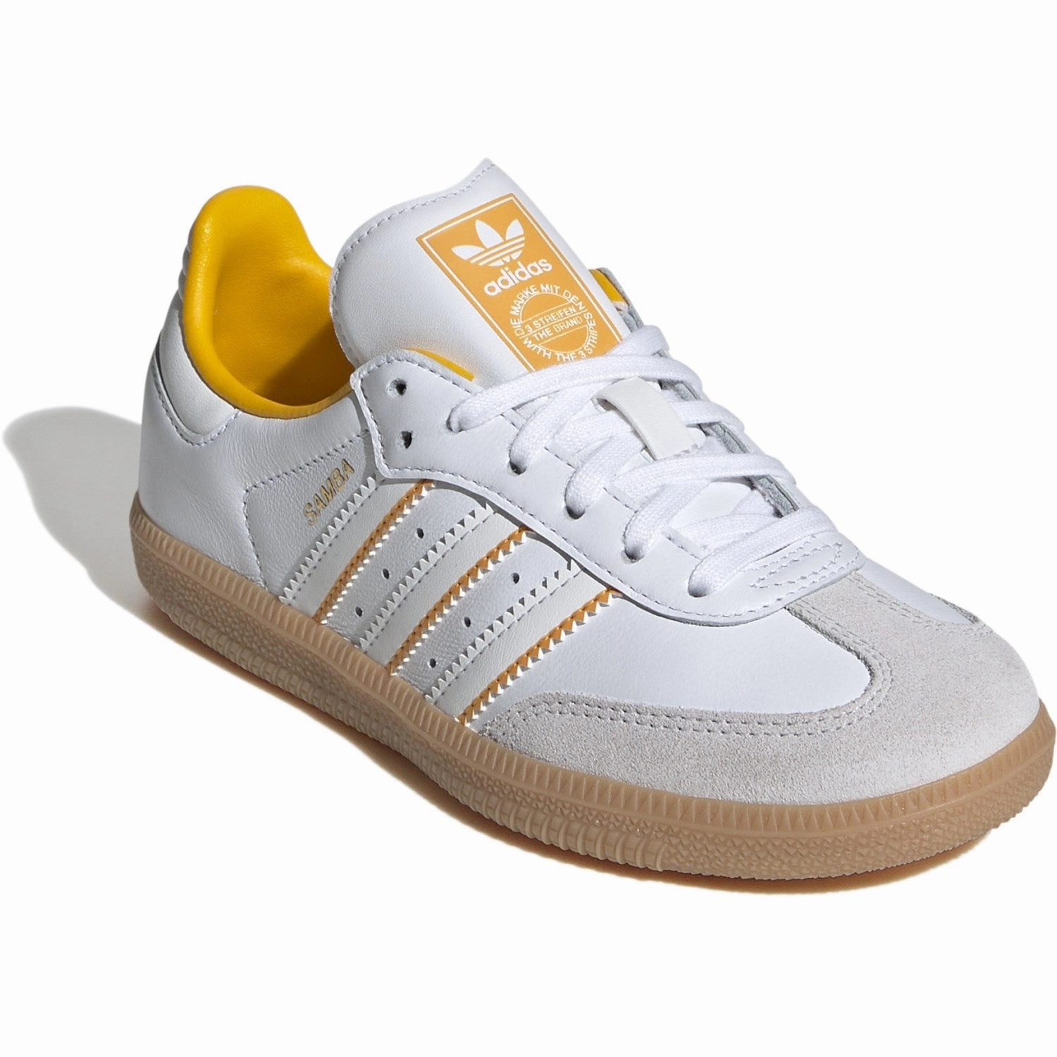 Curated Looks Adidas Originals Crystal White/Cloud White/Crew Yellow Samba Og C Sneakers
