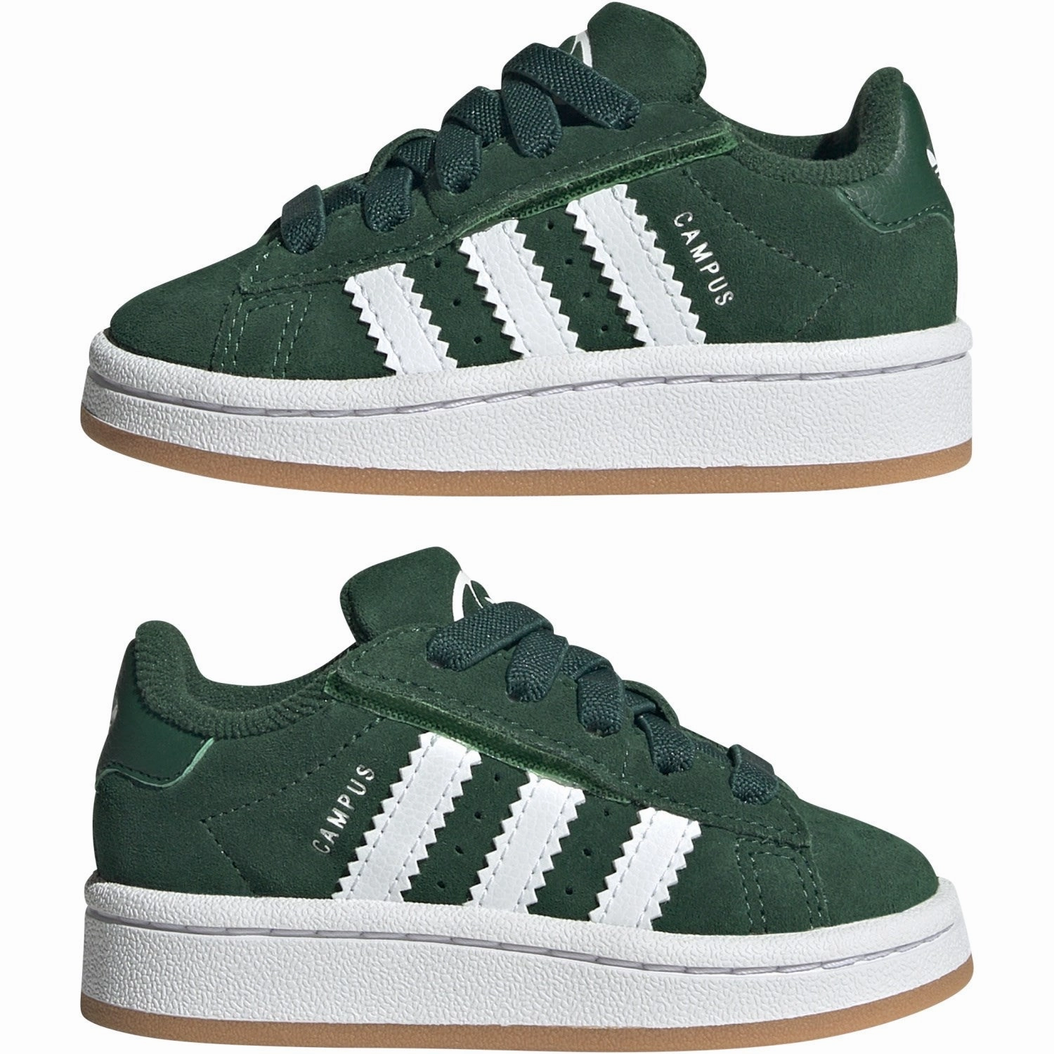 Adidas Originals Dark Green / Cloud White / Gum Campus 00S Cf El I Sneakers Fit To Adapt