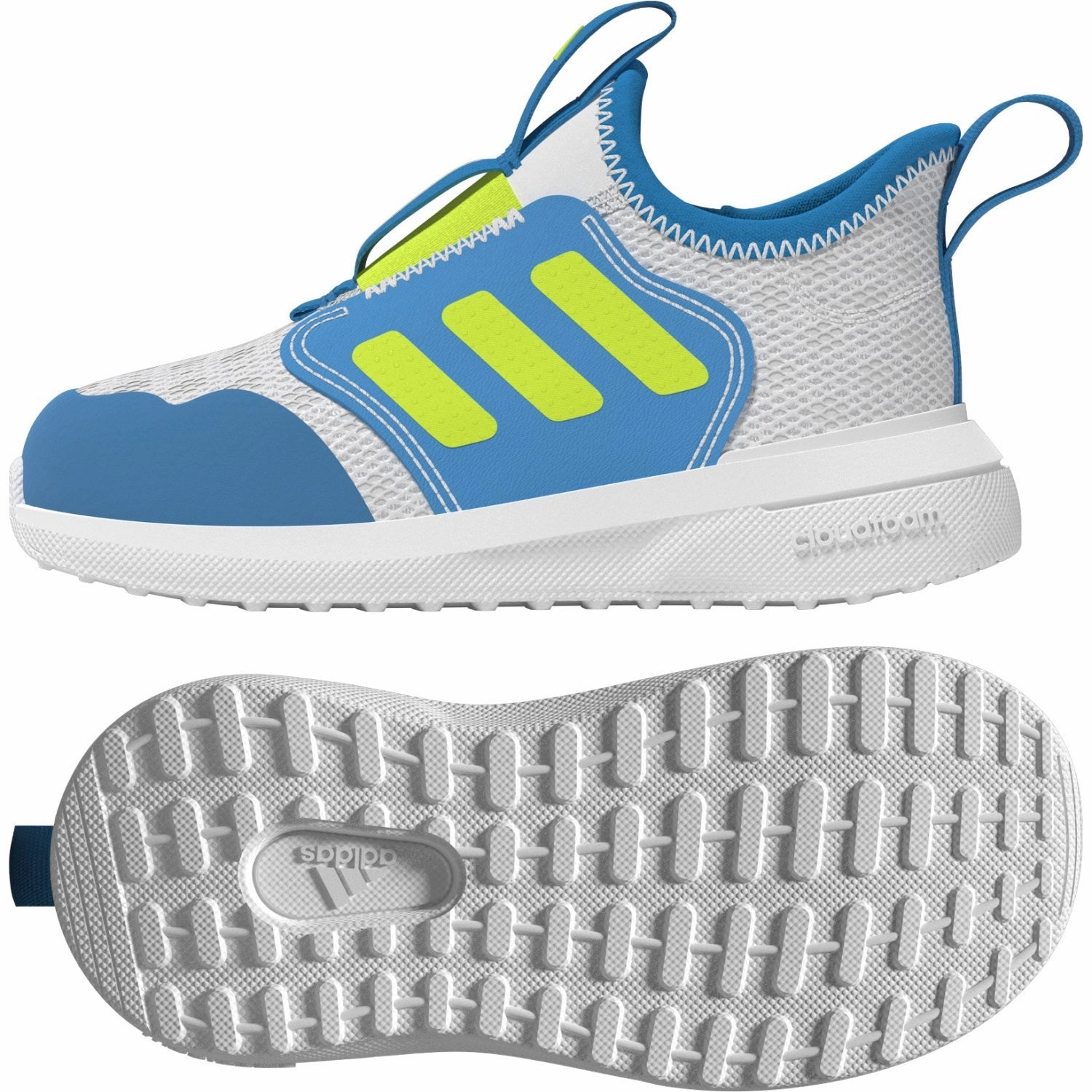 Adidas Originals Dash Grey/Lucid Lemon/Solar Blue Tensaur Comfort Ac I Sneakers Refined Versatility