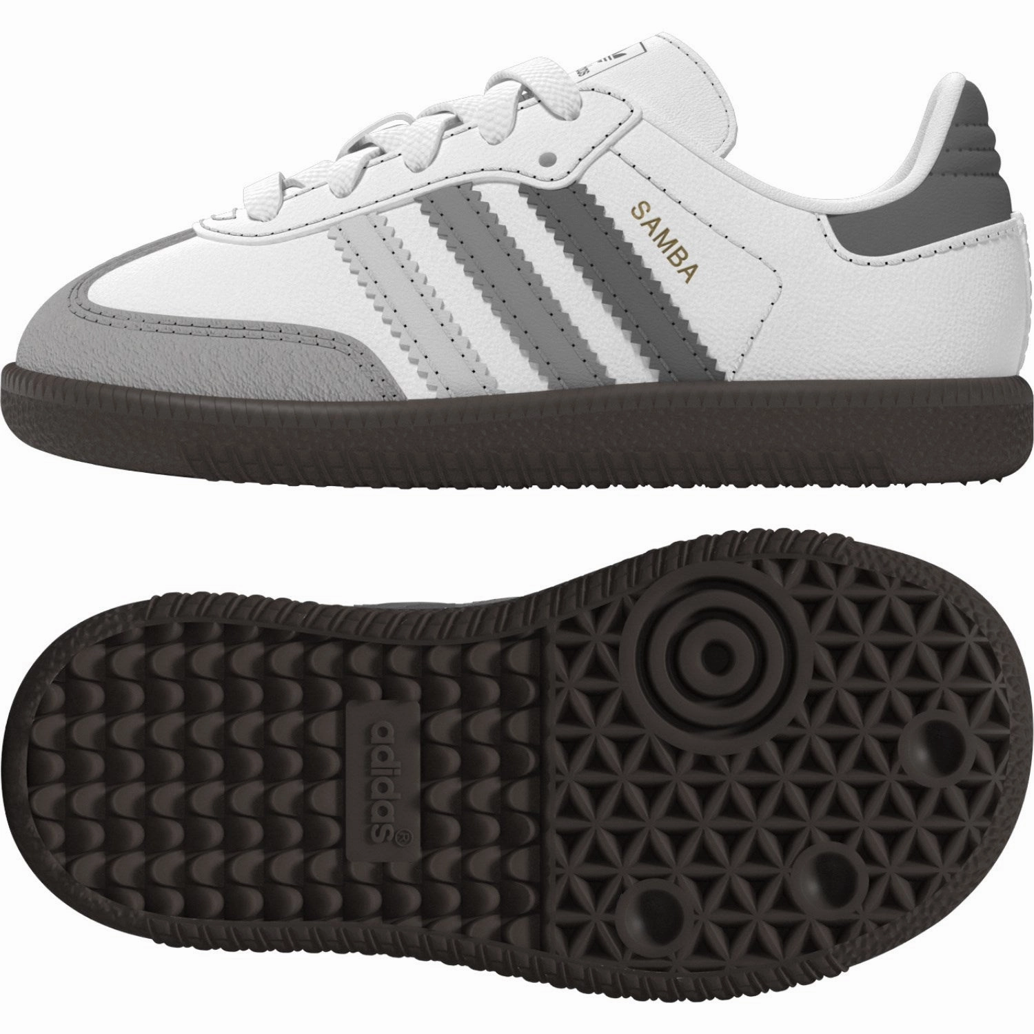 Adidas Originals Ftwr White/Grey One/Grey Three Samba Og El I Sneakers Distinctly Modern Quiet City Style