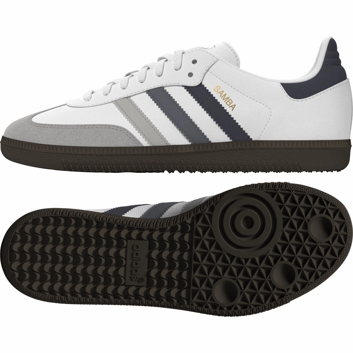 Adidas Originals Ftwr White/Grey One/Grey Three Samba Og J Sneakers Movement Ready