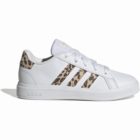Adidas Originals Ftwr White/Magic Beige/Matte Gold Grand Court 2.0 K Sneakers Engineered Profile Form Plus Function