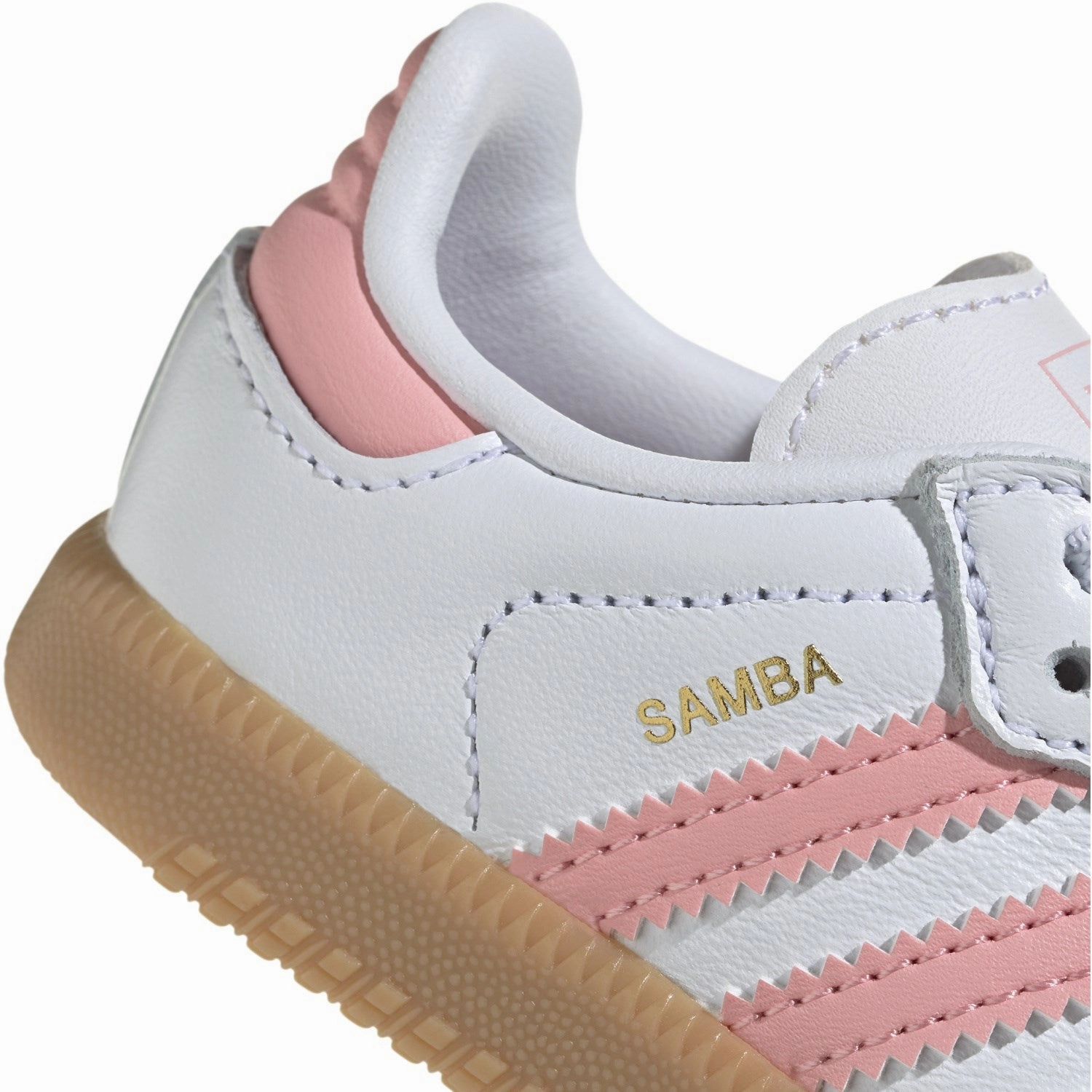 Adidas Originals Ftwr White/Semi Pink Spark/Gum 3 Samba Og El I Sneakers Designed With Rhythm Clean-Styled