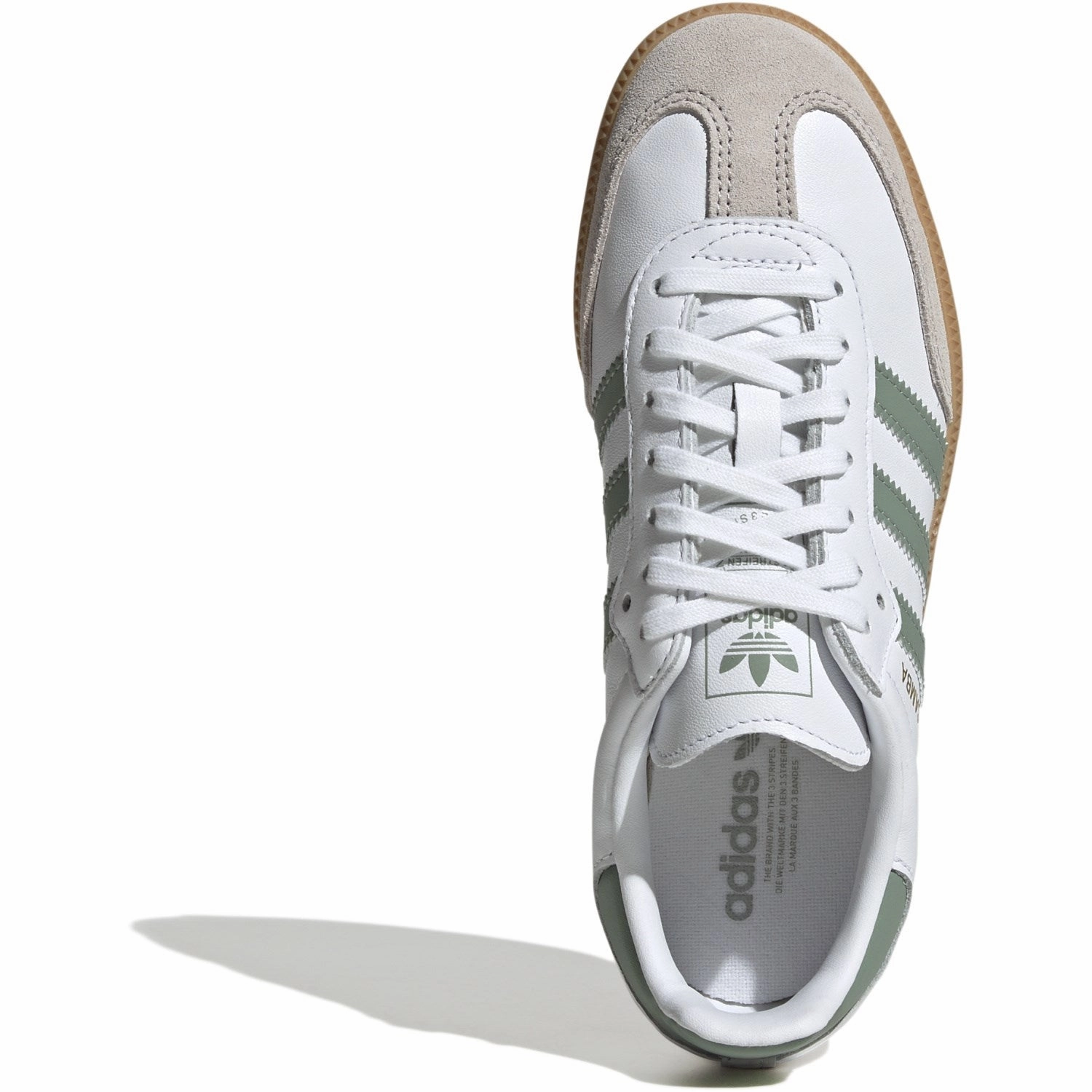 Adidas Originals Ftwr White/Silver Green/Gum 3 Samba Og J Sneakers Flex And Fit