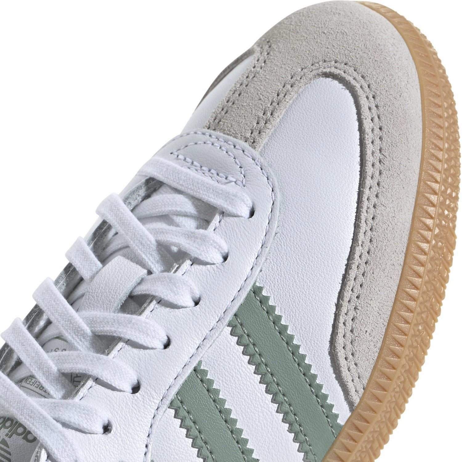 Adidas Originals Ftwr White/Silver Green/Gum 3 Samba Og J Sneakers Contemporary Flow Rhythm Inspired