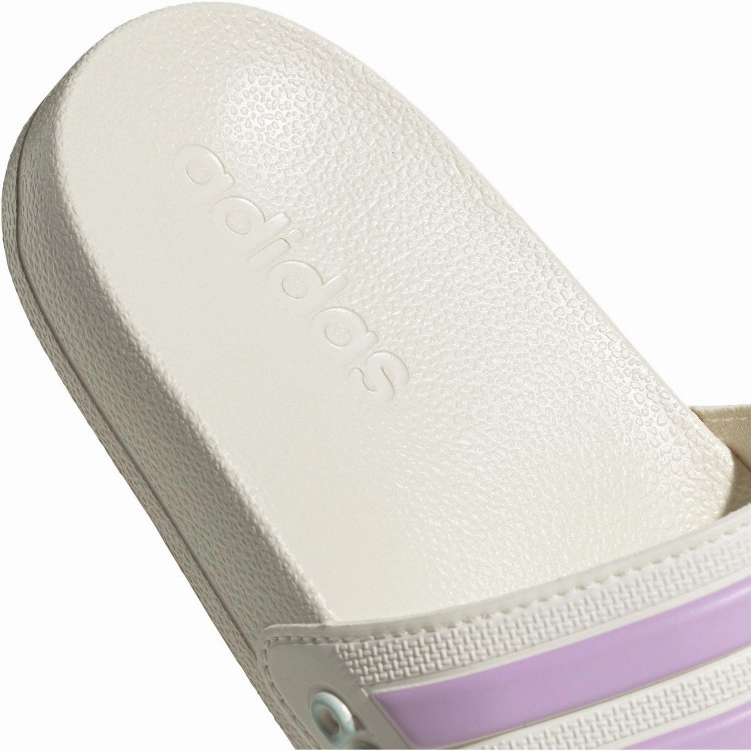 Future-Form Quiet Design Adidas Originals Off White/Bliss Lilac/Halo Mint Adilette Shower K Slides